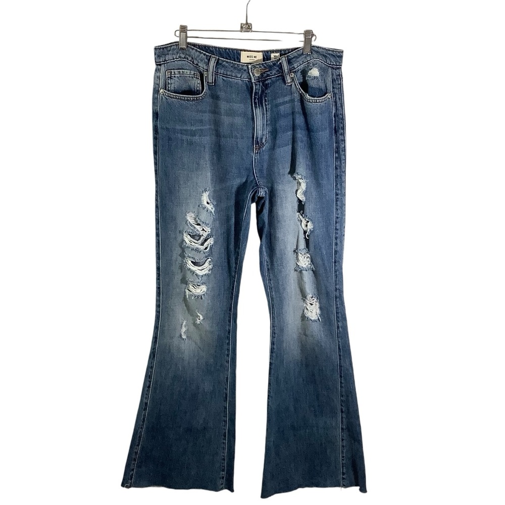 Miss Me High-Rise Flare Leg Distressed